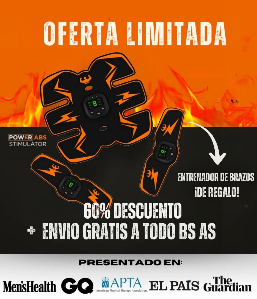 Estimulador Abdominales PowerAbs® + Estimulador de Brazos de REGALO
